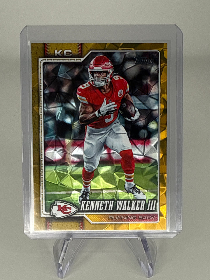 Kenneth Walker 2026 Topps Flagship Gold Diamante, 40/50