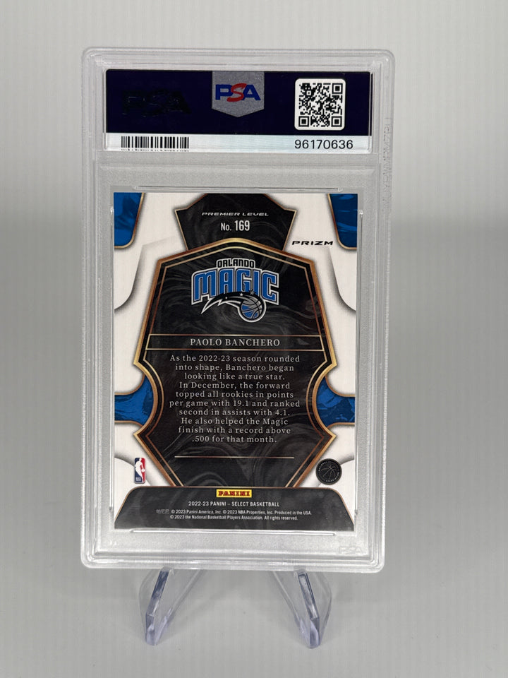 Paolo Banchero 2022 Panini Select Red Cracked Ice Rookie, PSA 10 Gem Mint