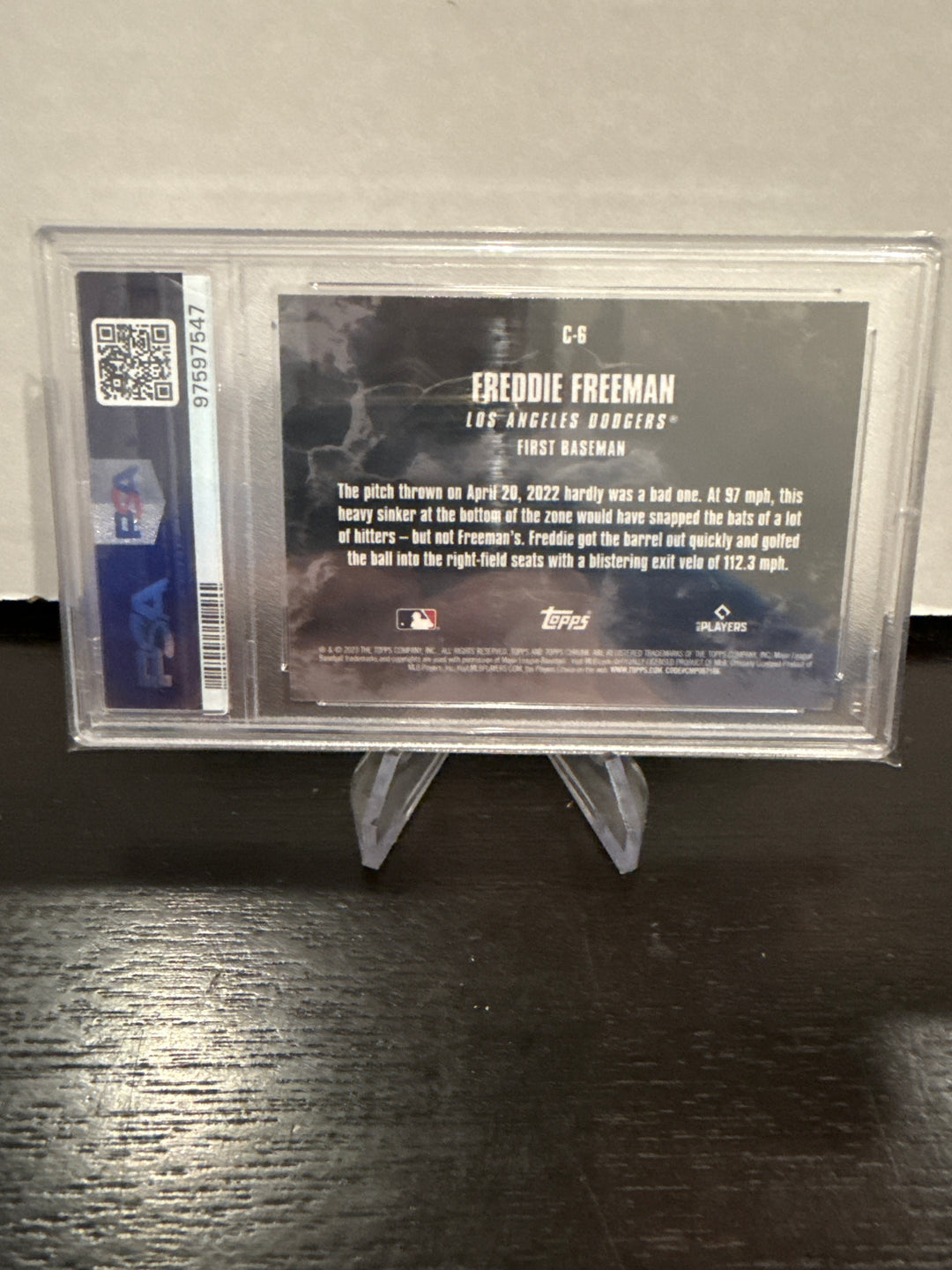 Freddie Freeman 2023 Topps Chrome Update Crushed, PSA 10 Gem Mint