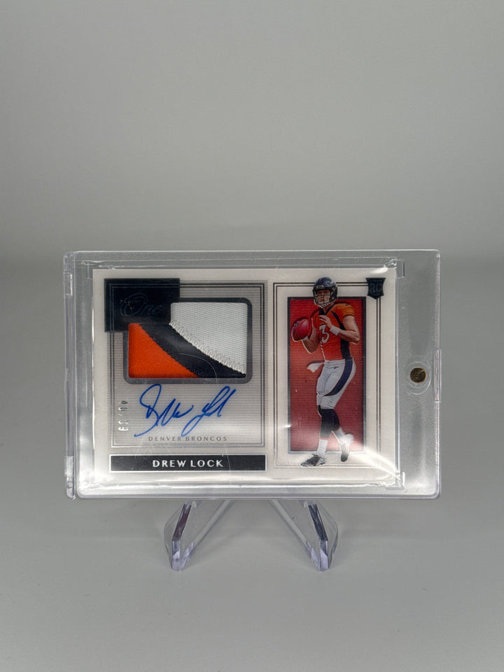 Drew Lock 2019 Panini One Rookie Patch Auto, 40/99