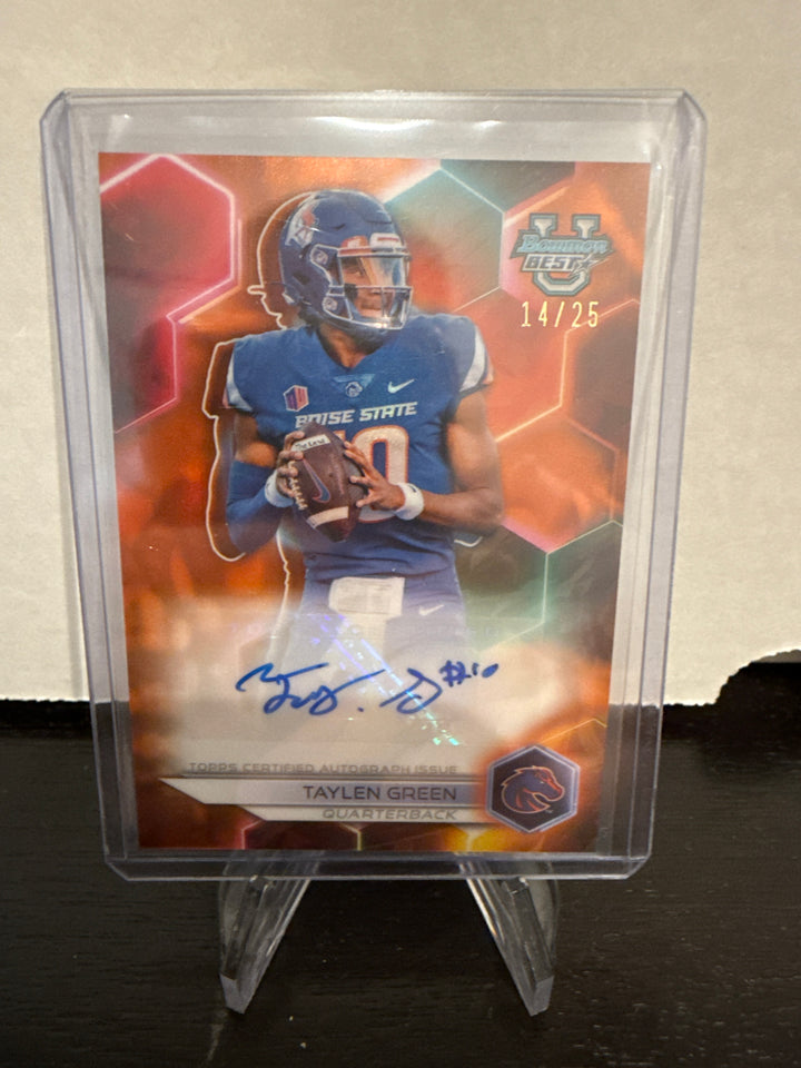 Taylen Green 2023 Bowman Best University Auto Orange, 14/25