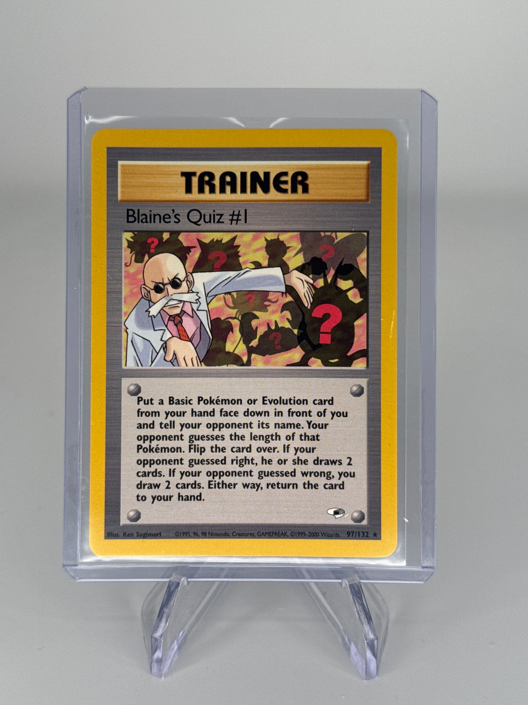 Pokemon TCG 2000 Blaine's Quiz #1 Gym Challenge Trainer, 97/132