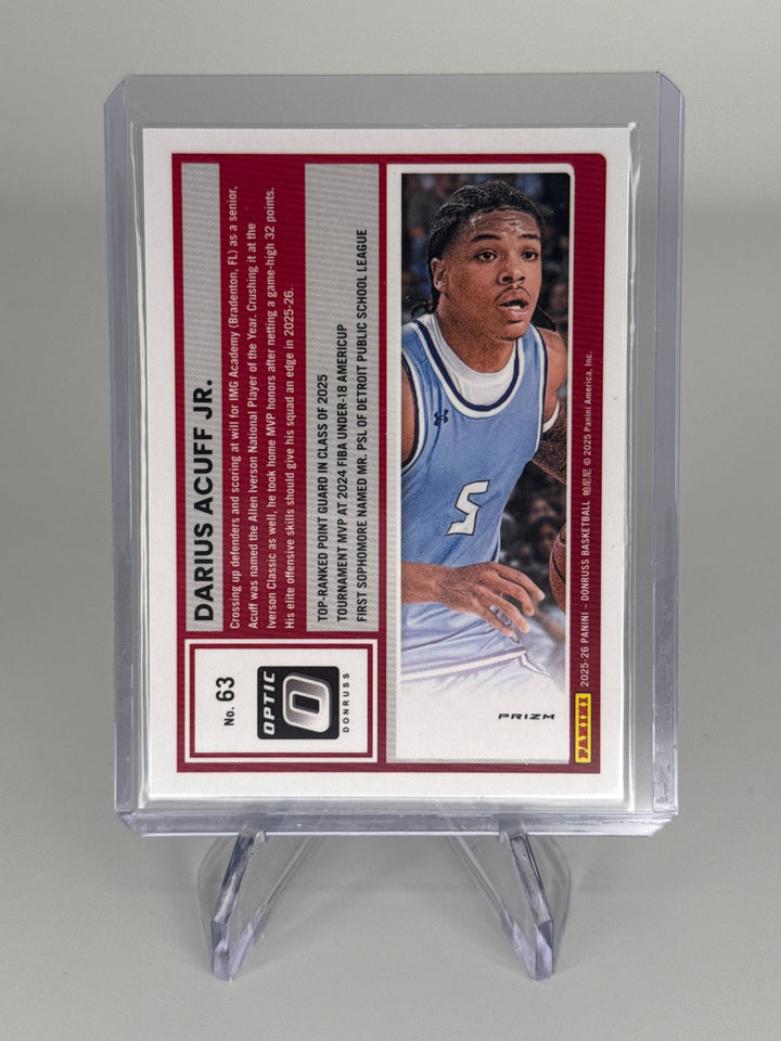 Darius Acuff Jr. 2026 Panini Donruss Optic Rated Prospect SSP Dragon