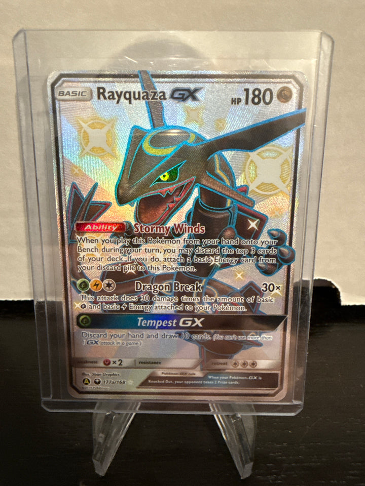 Pokemon TCG 2019 Rayquaza GX Sun & Moon Full Art, 177a/168