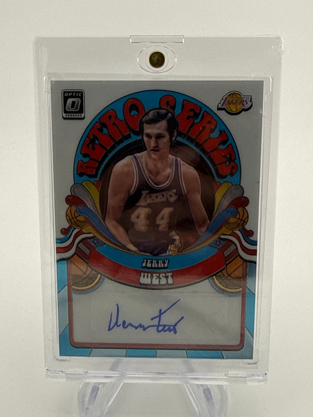 Jerry West 2019-2020 Panini Donruss Optic Retro Series Auto, 80/99