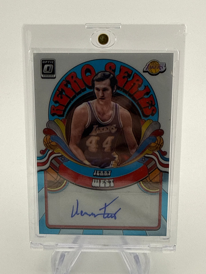 Jerry West 2019-2020 Panini Donruss Optic Retro Series Auto, 80/99