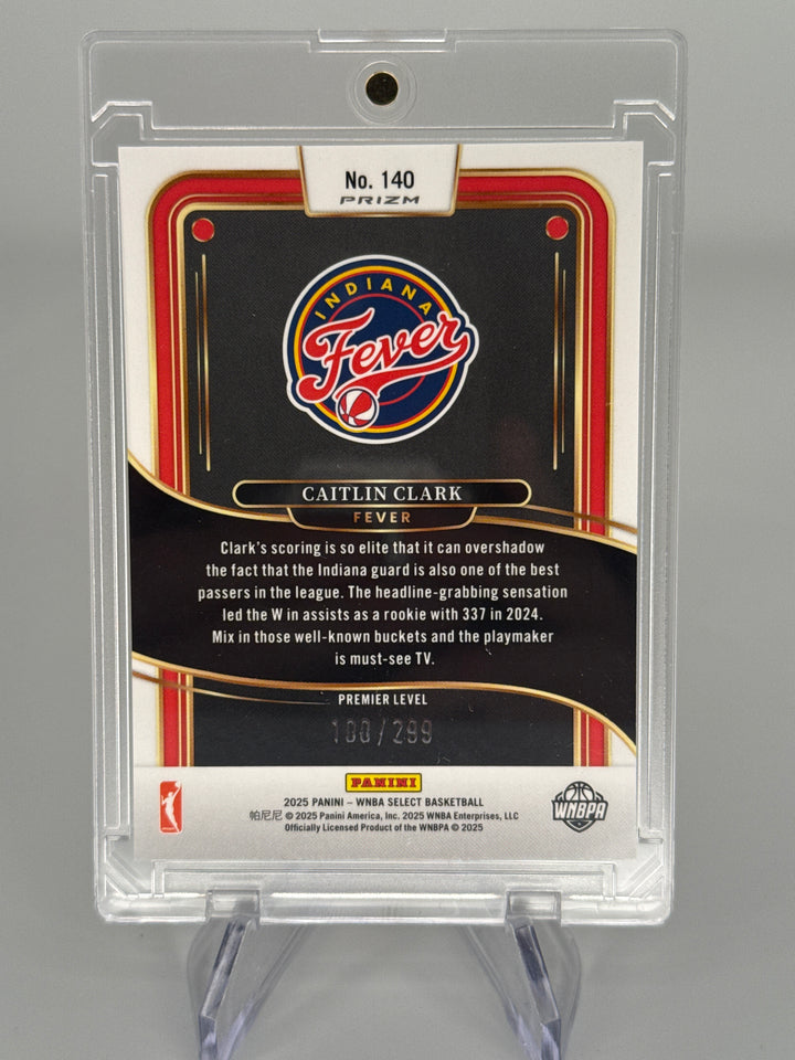 Caitlin Clark 2025 Panini Select Red Ice, 100/299