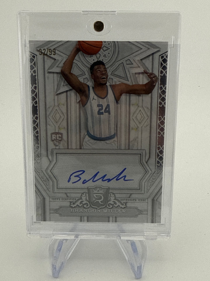 Brandon Miller 2023 Topps Royalty Pursuit of Greatness Rookie Auto, 32/99