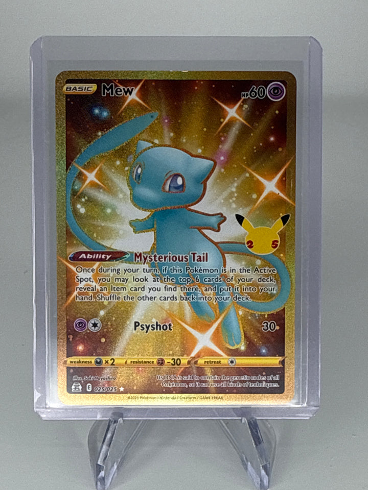 Pokemon TCG 2021 Mew Classic Collections Celebrations Gold Holo, 025/025