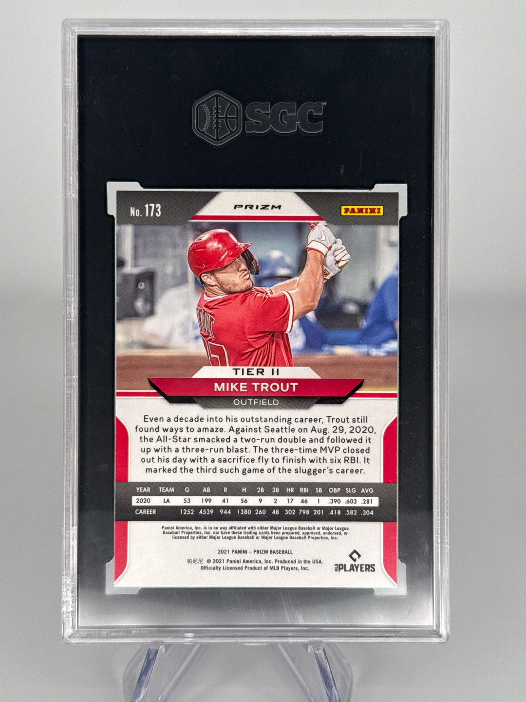 Mike Trout 2021 Panini Prizm White Wave Prizm, SGC 10 Gem Mint
