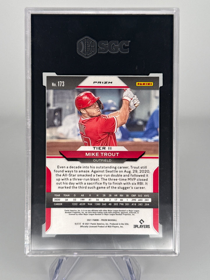 Mike Trout 2021 Panini Prizm White Wave Prizm, SGC 10 Gem Mint