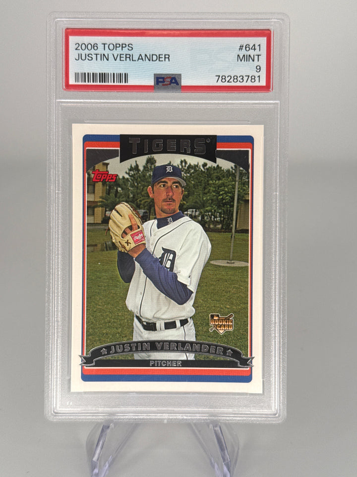 Justin Verlander 2006 Topps Rookie, PSA 9 Mint