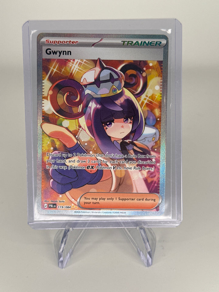 Pokemon TCG 2025 Gwynn Pitch Black Special Illustration Rare Trainer, 119/084