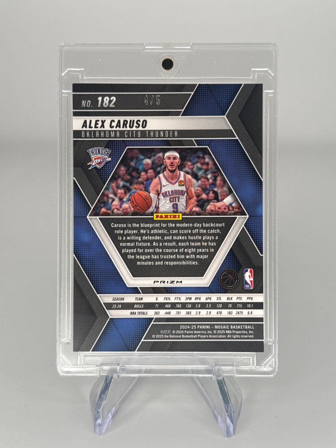 Alex Caruso 2024 Panini Mosaic Green Fast Break Prizm, 4/5