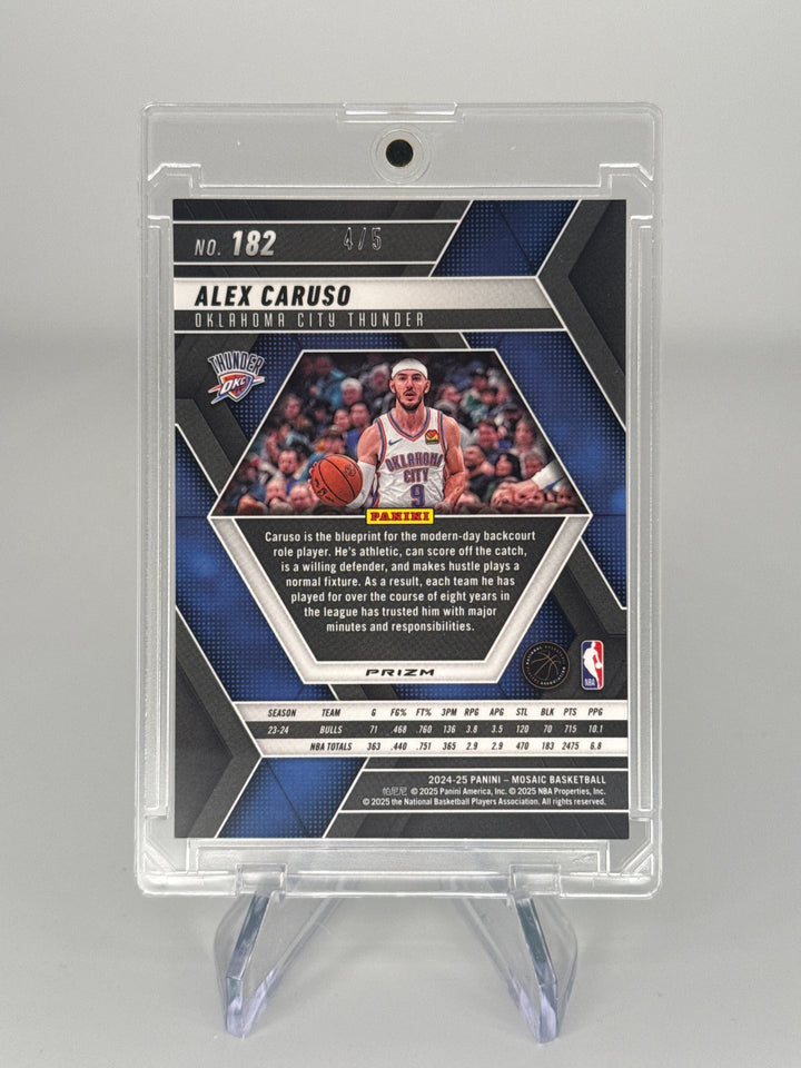 Alex Caruso 2024 Panini Mosaic Green Fast Break Prizm, 4/5