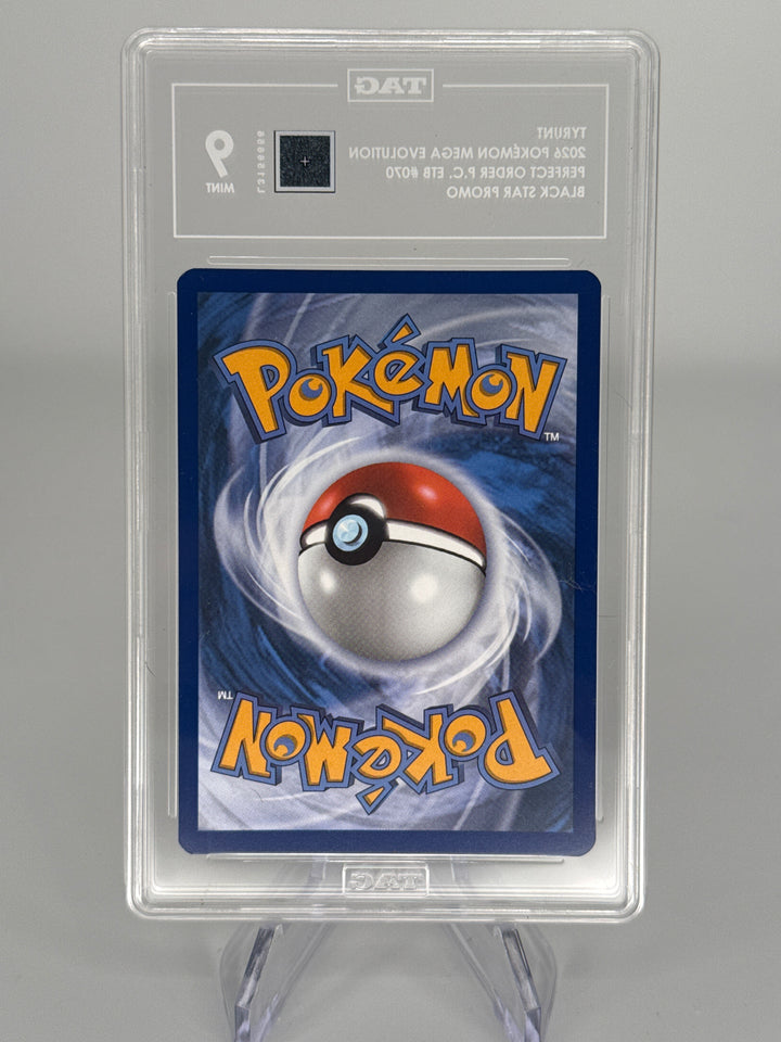 Pokemon TCG 2026 Tyrunt Perfect Order Black Star Promo Pokemon Center Stamp, 070, TAG 9 Mint