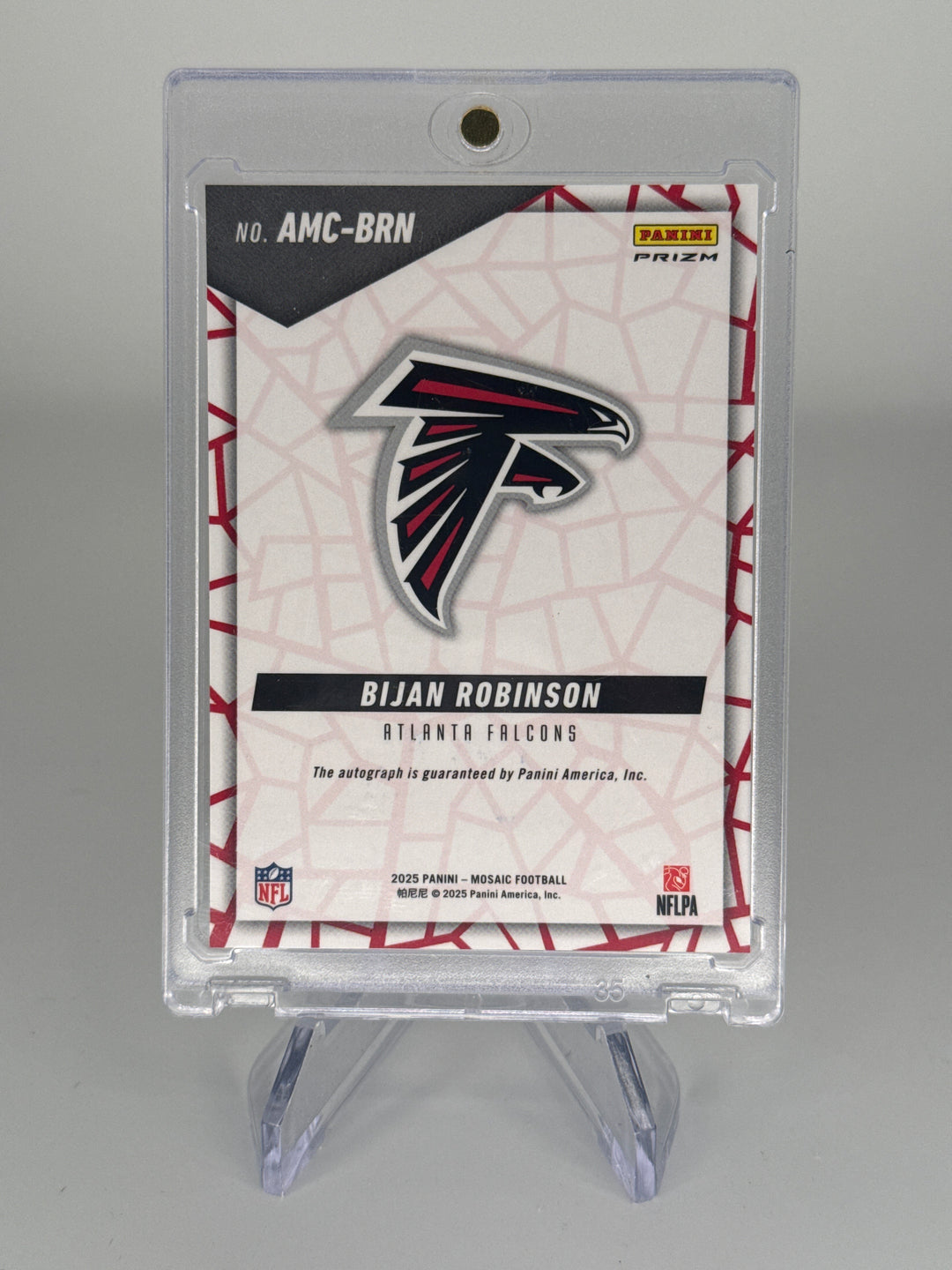 Bijan Robinson 2025 Panini Mosaic Silver Mosaic Auto
