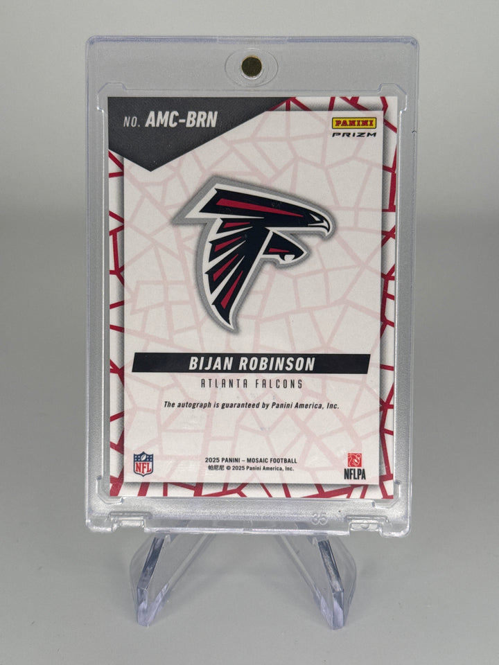 Bijan Robinson 2025 Panini Mosaic Silver Mosaic Auto