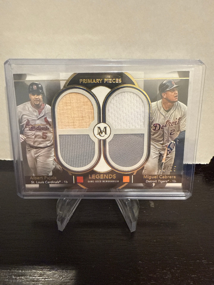 Albert Pujols/Miguel Cabrera 2024 Topps Museum Collection Primary Pieces Dual Relic, 22/25
