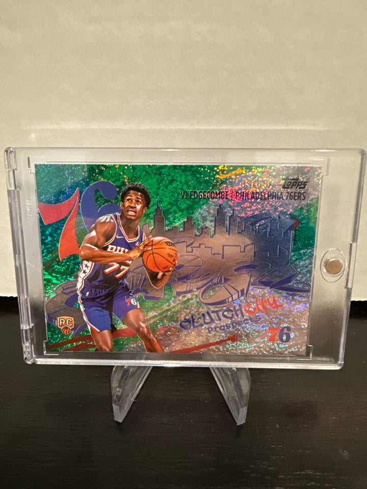 VJ Edgecombe 2025 Topps Basketball Clutch Prospects Green Rookie, 09/99