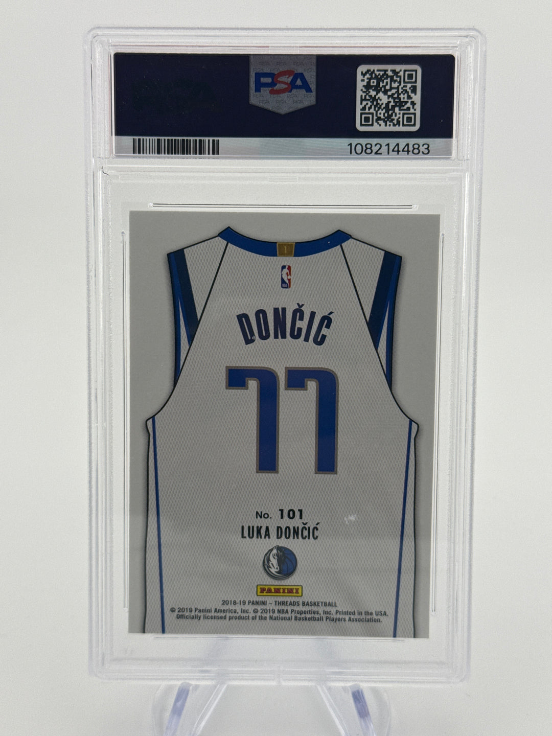 Luka Doncic 2018 Panini Threads Dazzle Rookie, PSA 10 Gem Mint