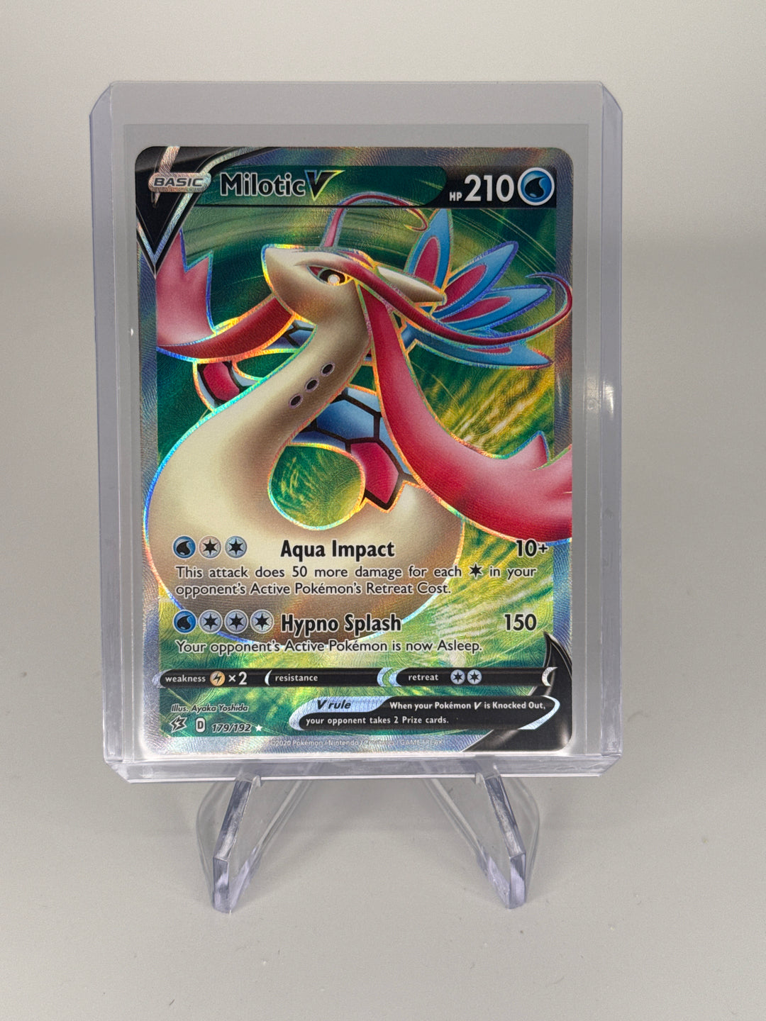 Pokemon TCG 2020 Milotic V Rebel Clash Full Art Ultra Rare, 179/192