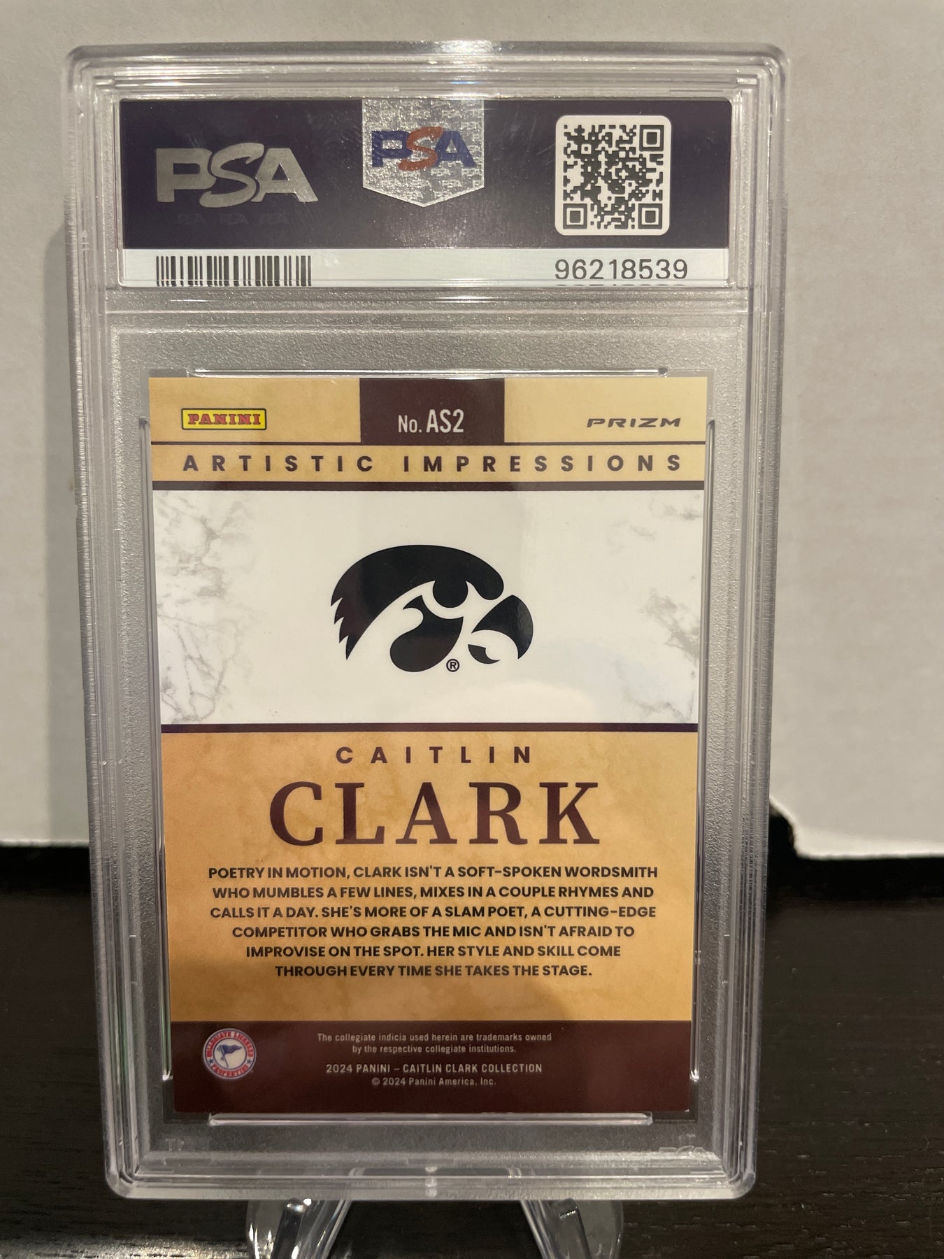 Caitlin Clark 2024 Panini Caitlin Clark Collection Artistic Selection