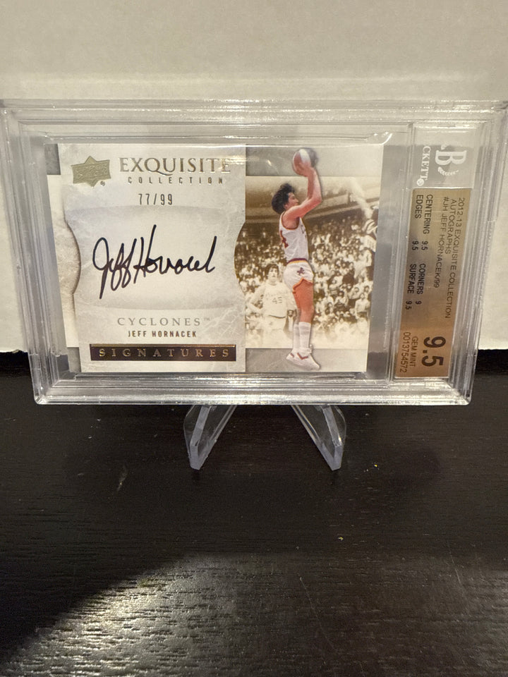 Jeff Hornacek 2012-2013 Upper Deck Exquisite Collection Autograph, 77/99, BGS 9.5 Gem Mint