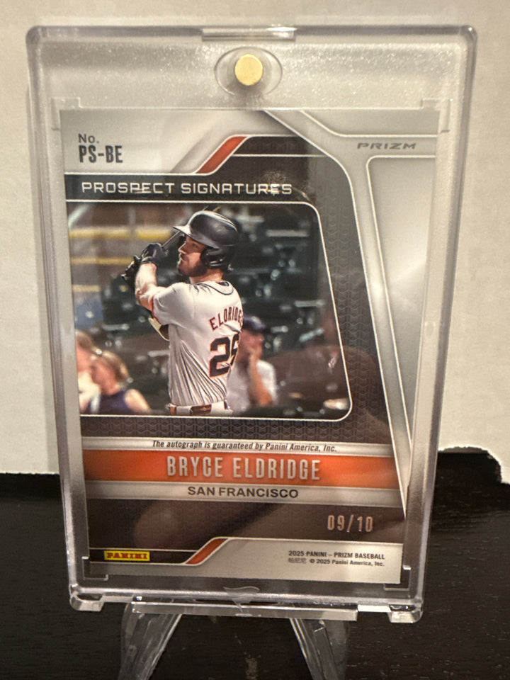 Bryce Eldridge 2025 Panini Prizm Gold Prospect Auto, 09/10