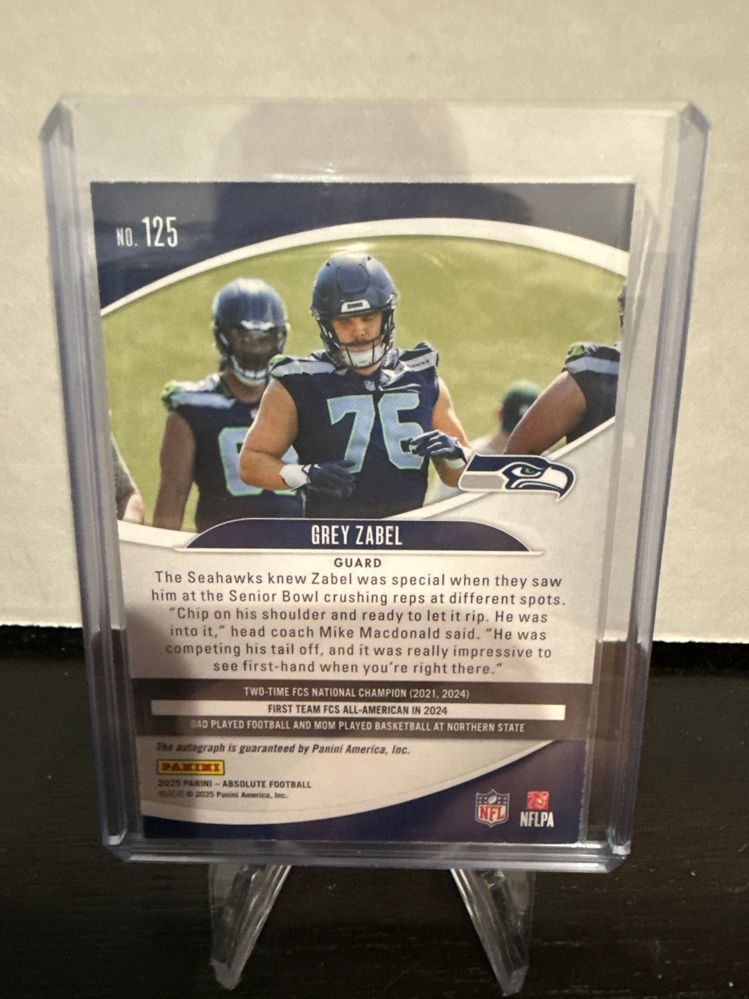 Grey Zabel 2025 Panini Absolute Rookie Auto Orange, 49/75