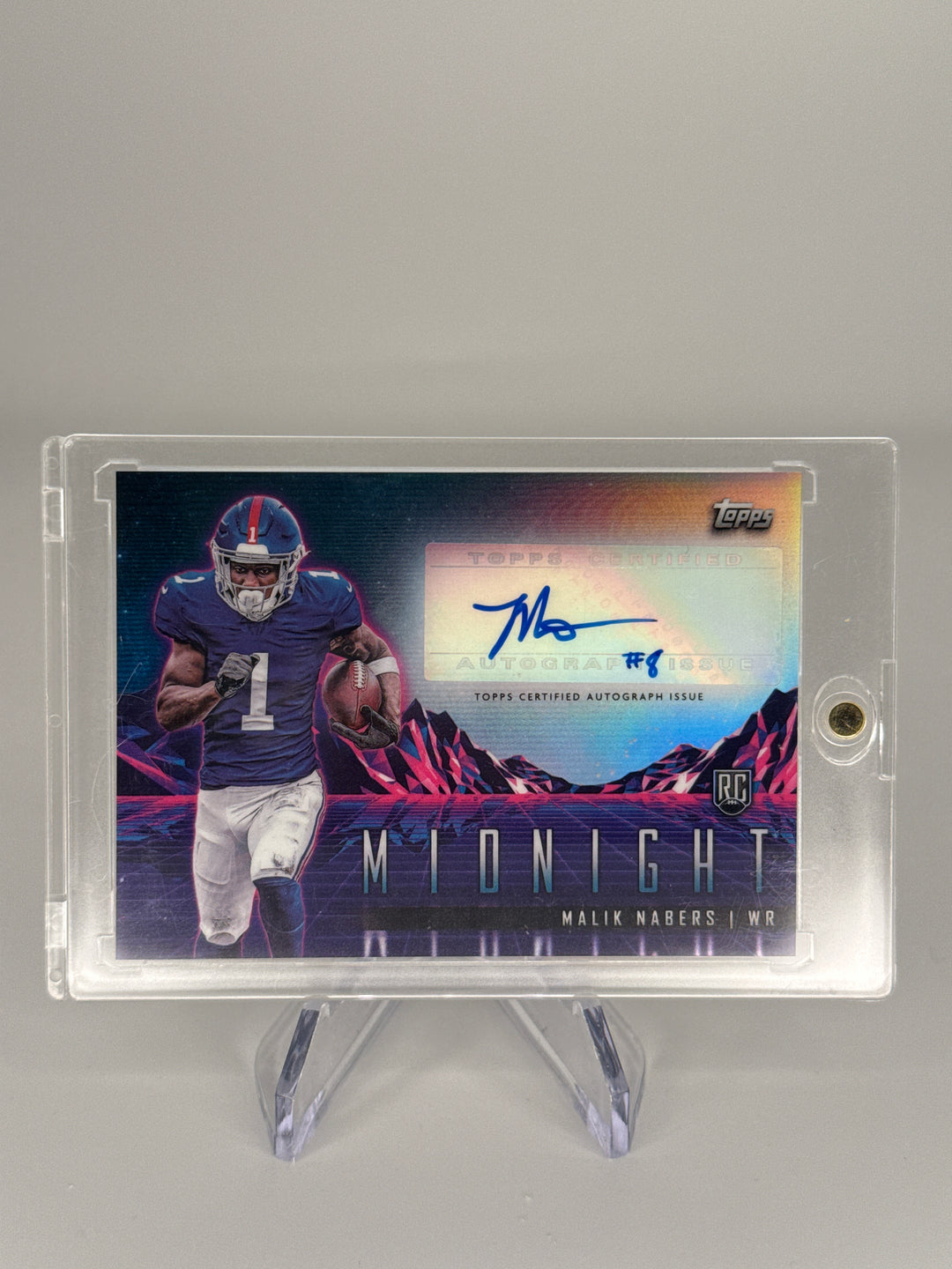 Malik Nabers 2024 Topps Midnight Rookie Horizon Auto