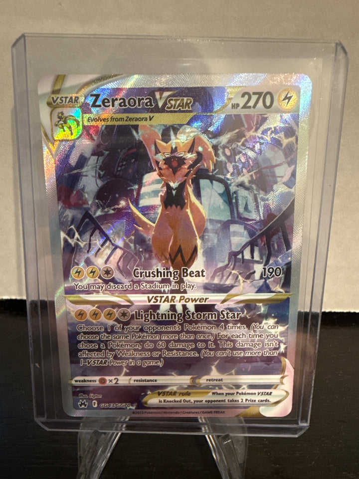 Pokemon TCG 2023 Zeraora VStar Crown Zenith Galarian Gallery Full Art, GG43/GG70