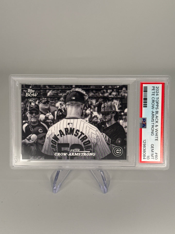 Pete Crow Armstrong 2024 Topps Black & White Rookie, PSA 10 Gem Mint