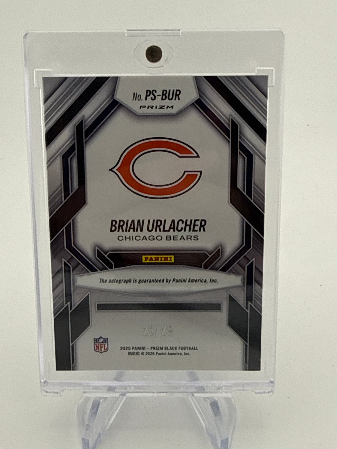 Brian Urlacher 2025 Panini Prizm Black Mojo Auto, 23/25