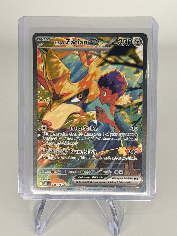 Pokemon TCG 2025 Hop's Zacian EX Journey Together Full Art, 186/159