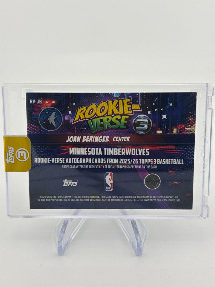 Joan Beringer 2026 Topps 3 Rookie-Verse Rookie Auto, 14/49