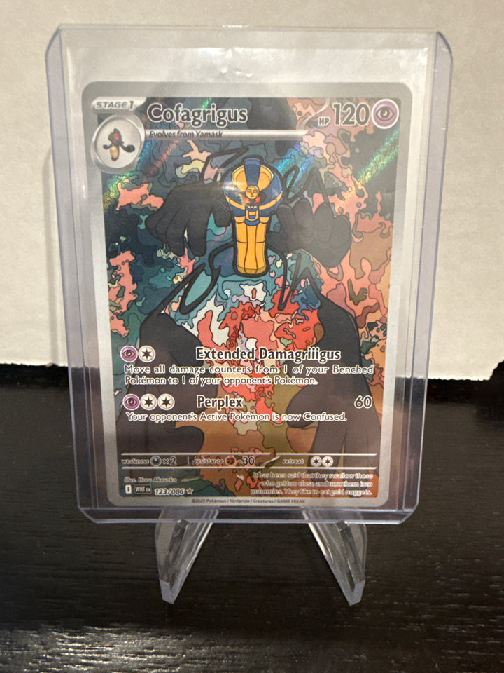 Pokemon TCG 2025 Cofagrigus White Flare Full Art Illustration Rare, 123/086