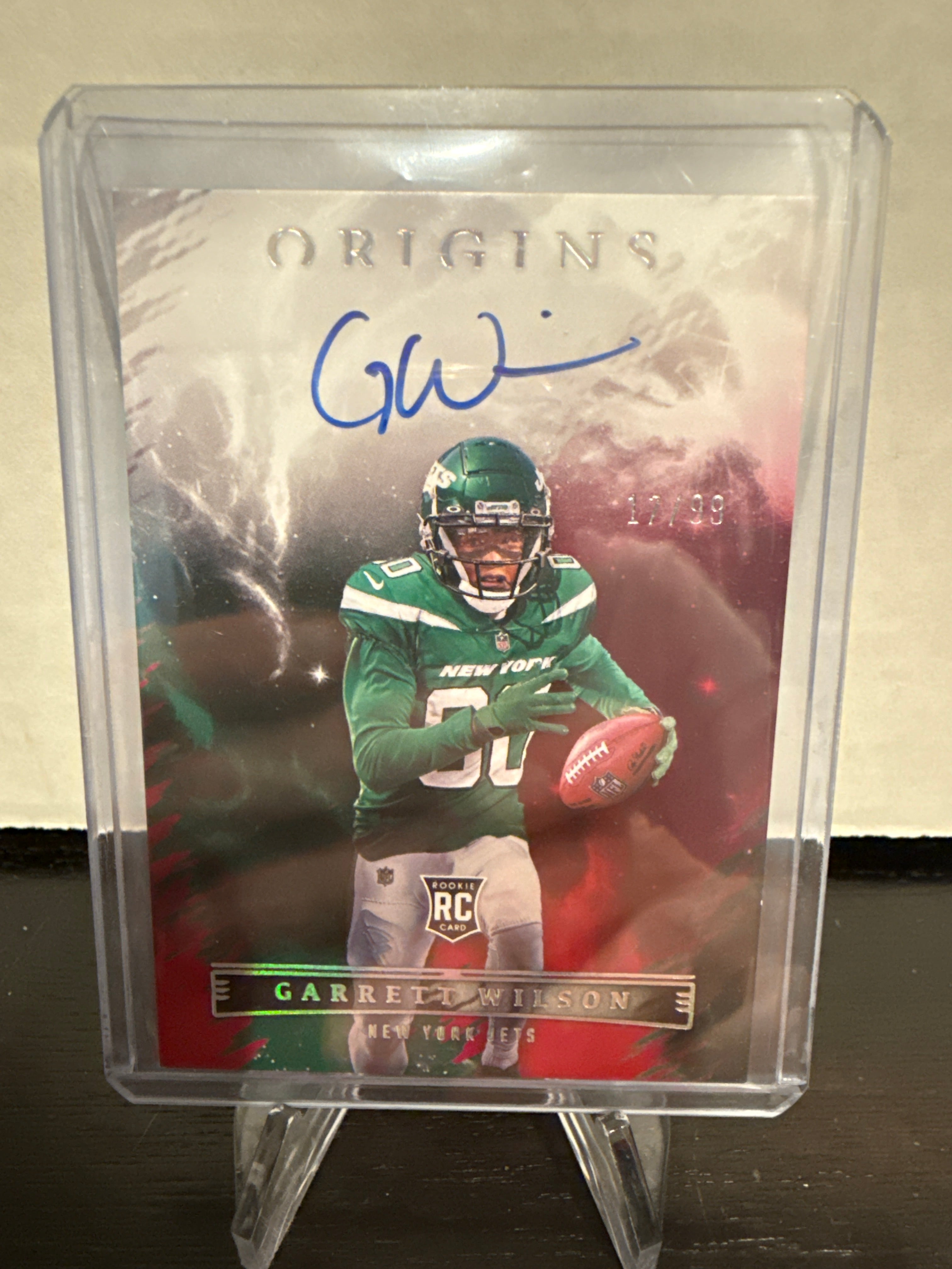 Garrett Wilson 2022 Panini Oringins Rookie Auto Red, 17/99 – Hobby Card ...