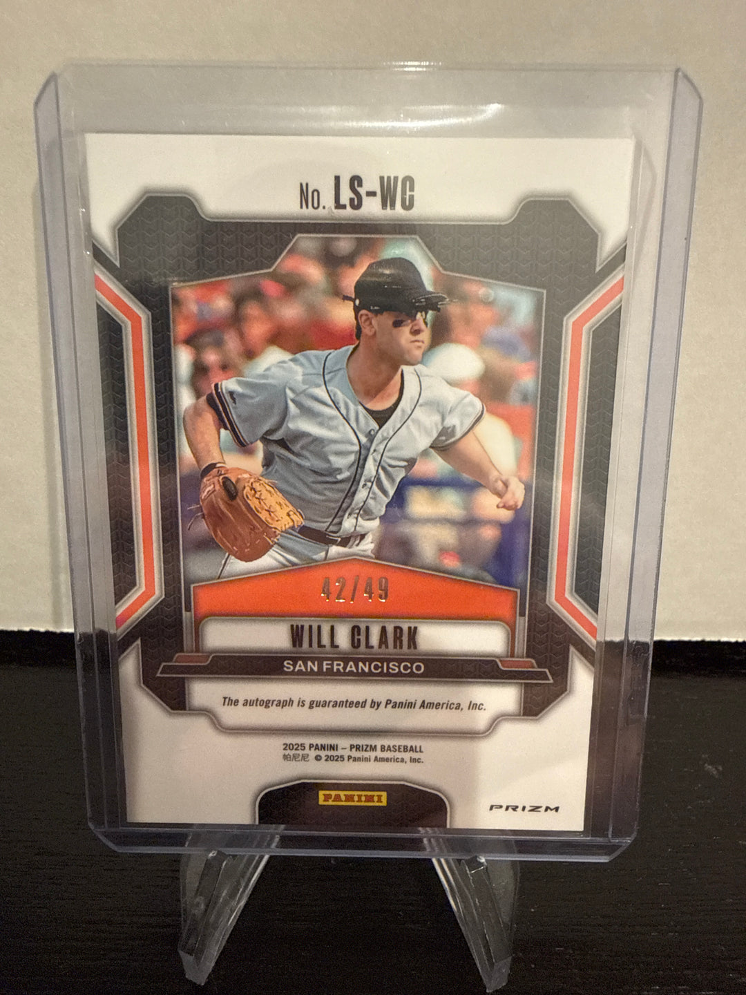 Will Clark 2025 Panini Prizm Legendary Auto Blue, 42/49