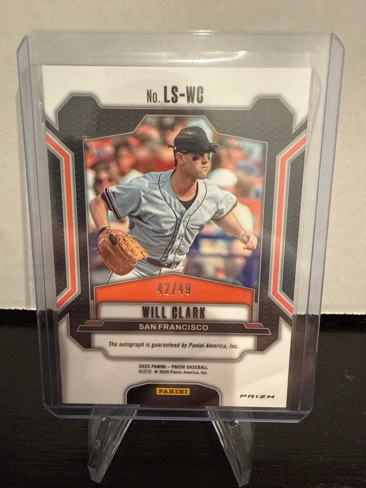 Will Clark 2025 Panini Prizm Legendary Auto Blue, 42/49