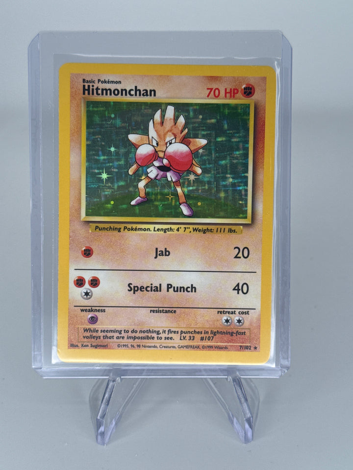 Pokemon TCG 1999 Hitmonchan Base Set Holo, 7/102
