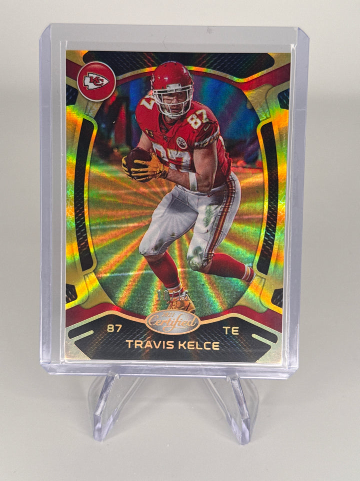 Travis Kelce 2021 Panini Certified Gold Mirror FOTL, 10/15