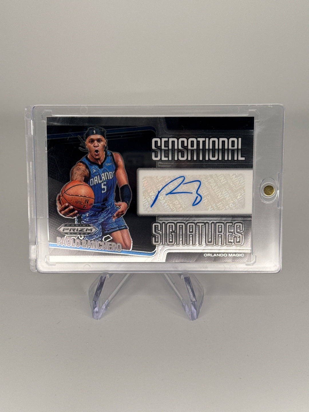 Paolo Banchero 2025 Panini Prizm Black Sensational Signatures Auto