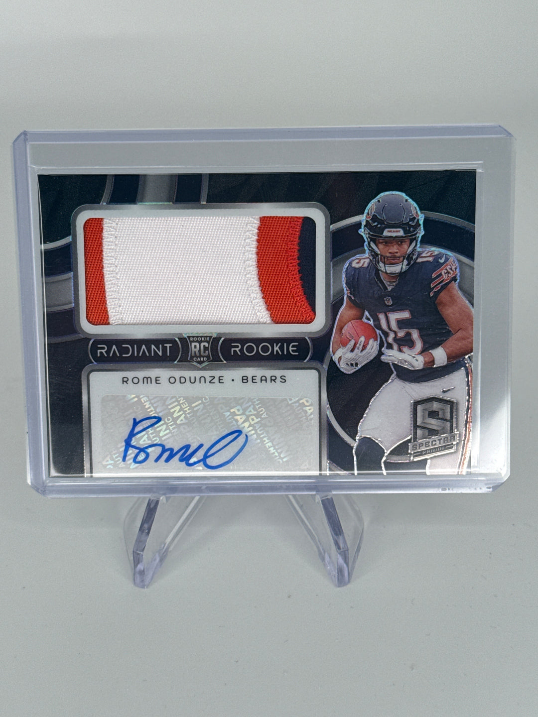 Rome Odunze 2024 Panini Spectra Radiant Rookie Patch Auto, 16/99