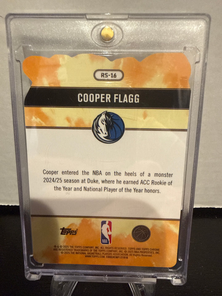 Cooper Flagg 2025 Topps Chrome Rock Stars SSP Case Hit Rookie