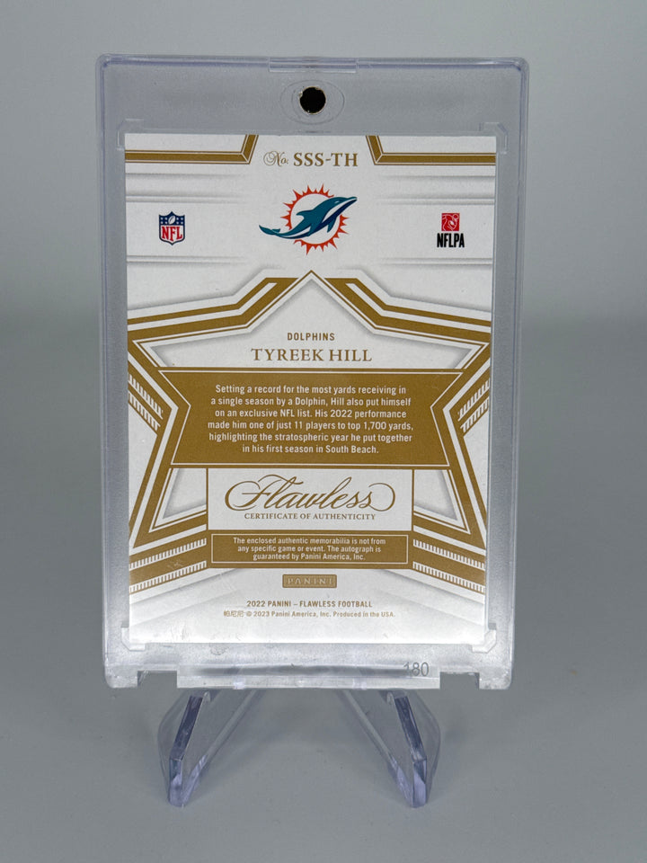 Tyreek Hill 2022 Panini Flawless Emerald Star Swatch Auto, 3/5