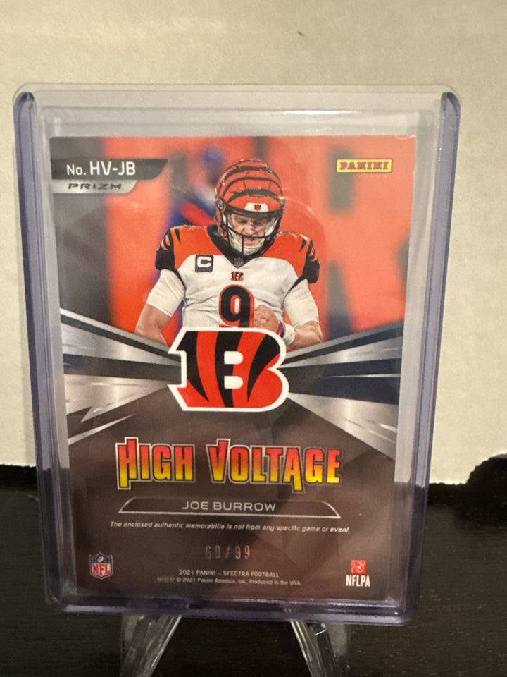 Joe Burrow 2021 Panini Spectra High Voltage Relic, 69/99