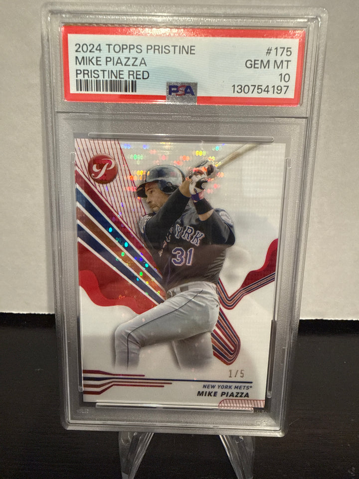 Mike Piazza 2024 Topps Pristine, Pristine Red, 1/5, PSA 10 Gem Mint