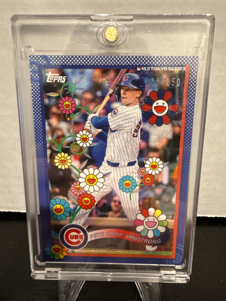 Pete Crow-Armstrong 2025 Topps Tokyo Series Takashi Murakami Complex Exclusive Purple, 046/150