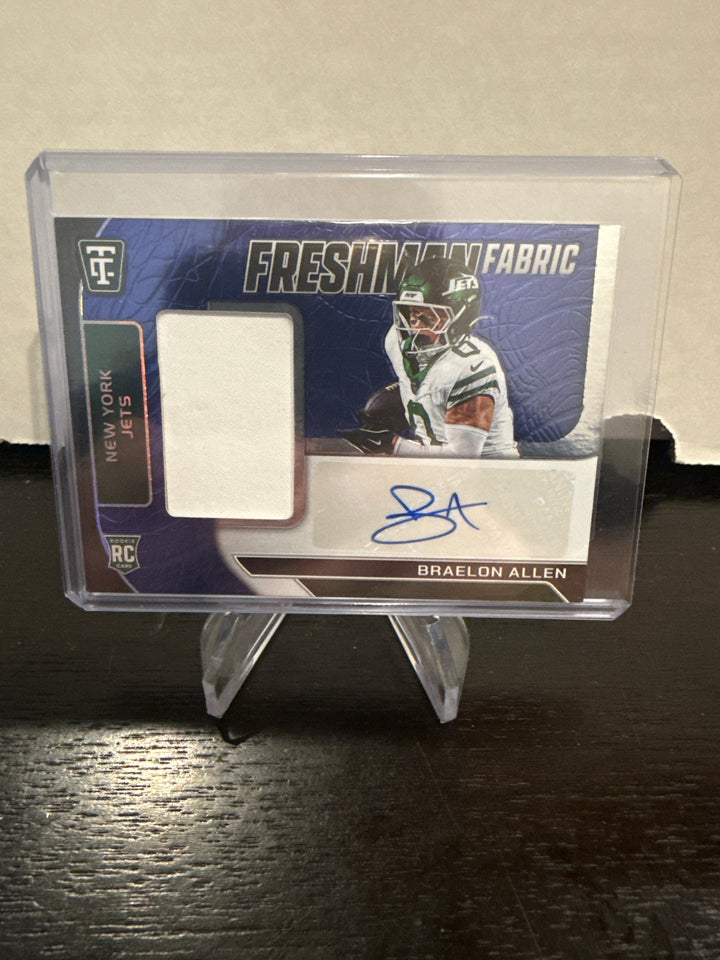 Braelon Allen 2024 Panini Totally Certified Rookie Patch Auto Blue, 22/50